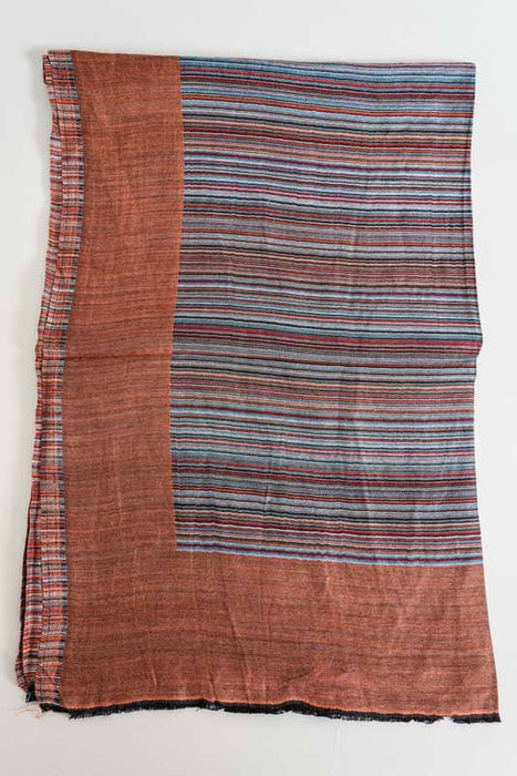 Schal Viskose gestreift orange 70x185cm