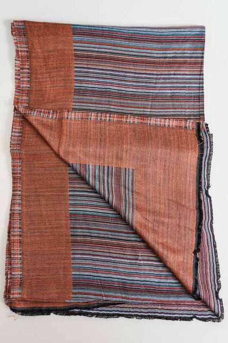 Schal Viskose gestreift orange 70x185cm