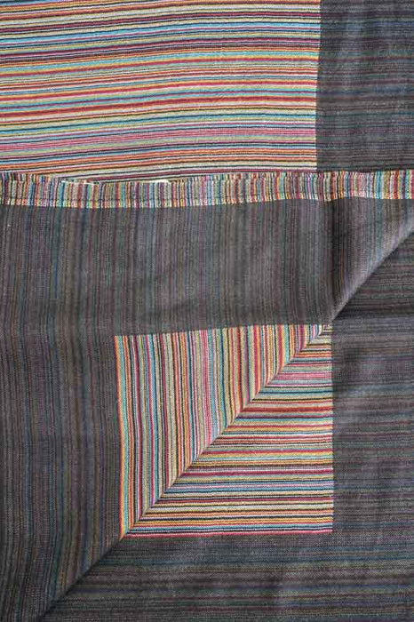 Scarf viscose striped black 70x185cm