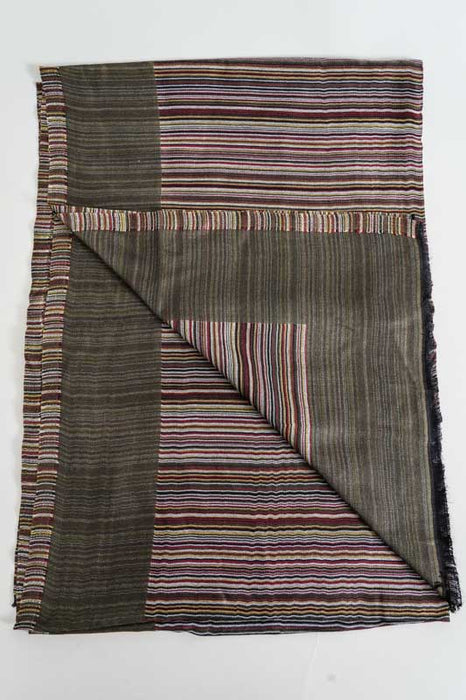 Schal Viskose gestreift grün 70x185cm