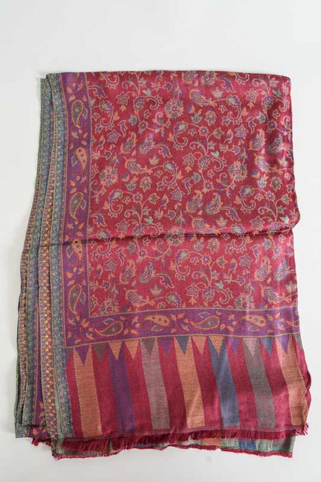 Écharpe viscose rouge cerise 70x185cm