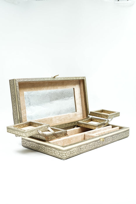 Jewelry box brass-colored tree of life 38x18x7.6 cm