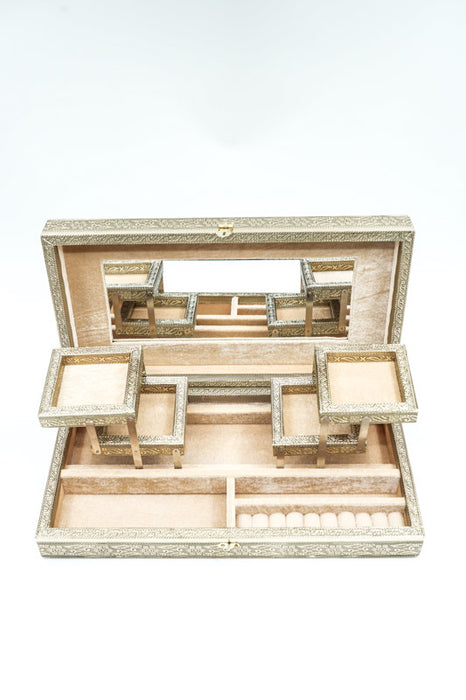 Jewelry box brass-colored tree of life 38x18x7.6 cm