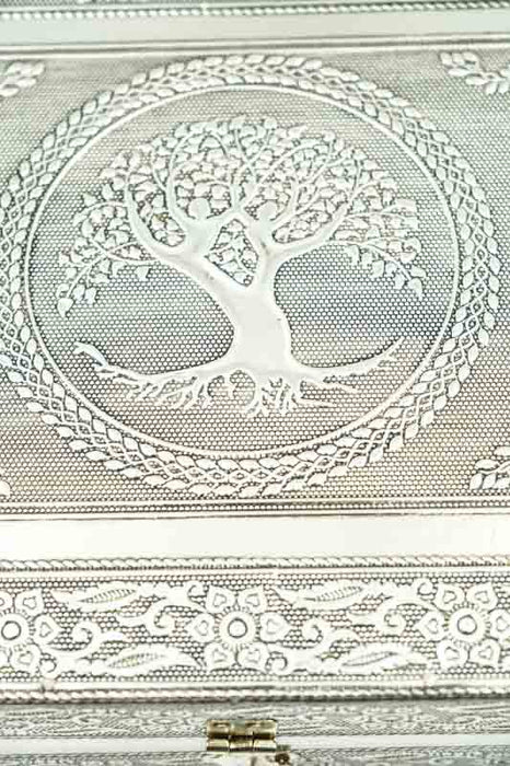 Jewelry box brass-colored tree of life 38x18x7.6 cm