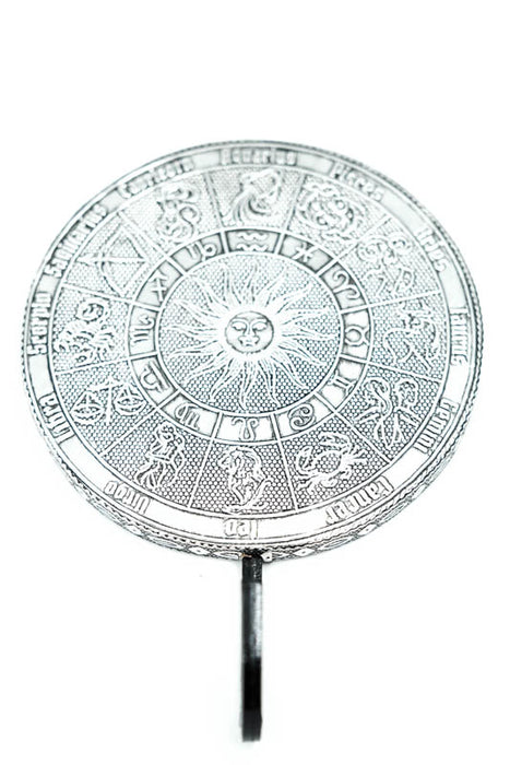 Patère carte astrologie argentée 12,7x12,7 cm
