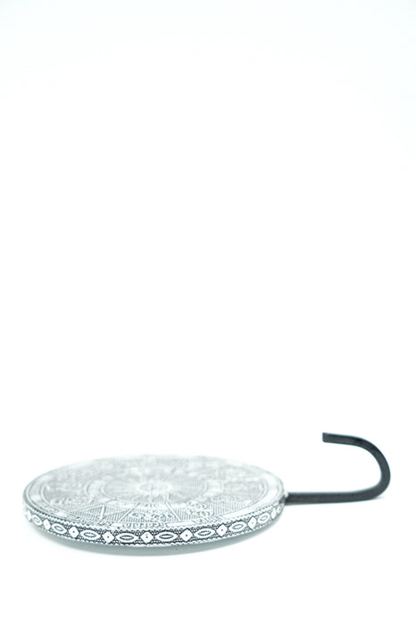 Patère carte astrologie argentée 12,7x12,7 cm