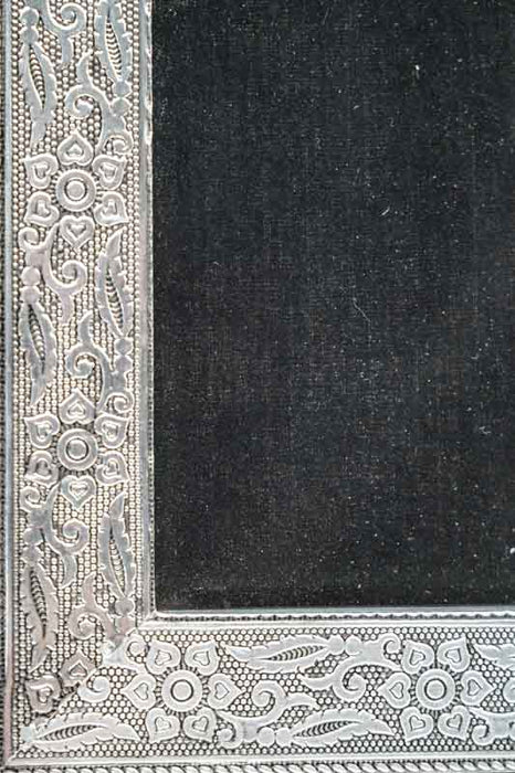 Bilderrahmen silberfarben Blumen 18x15 cm