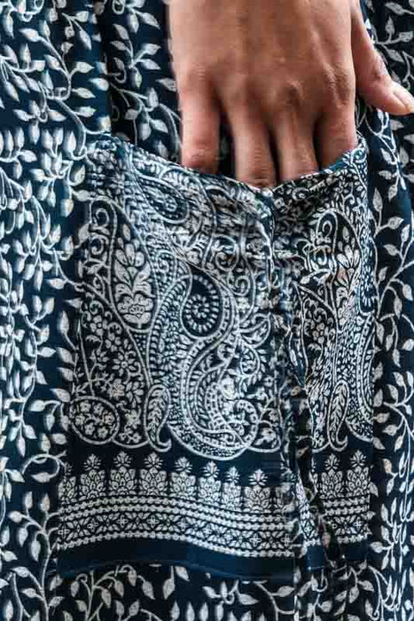 Pantalon Aladdin en rayonne à motifs assortis - Taille unique