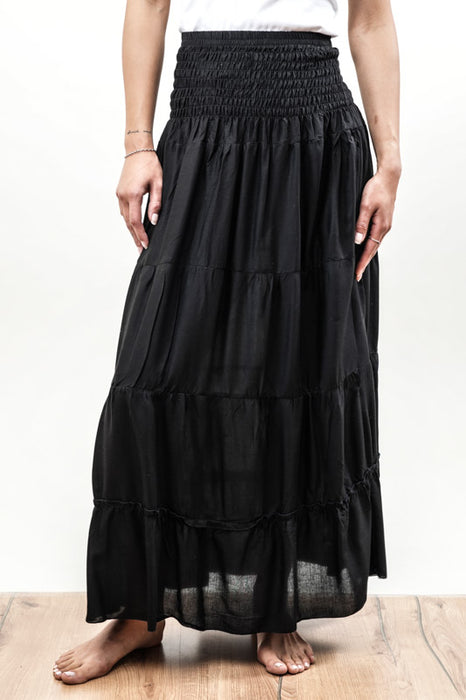 Jupe en rayonne noire - Taille unique