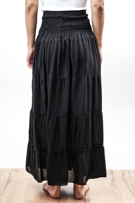 Jupe en rayonne noire - Taille unique