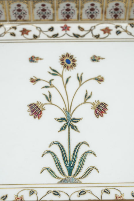 Serving tray MDF with digital floral print 25x25x4 cm