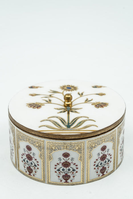 Box with lid MDF with digital flower print 7.5x5 cm