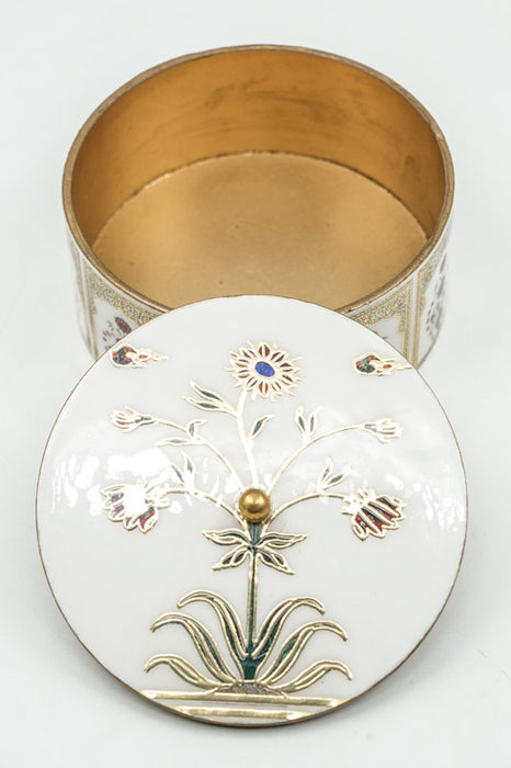 Box with lid MDF with digital flower print 7.5x5 cm