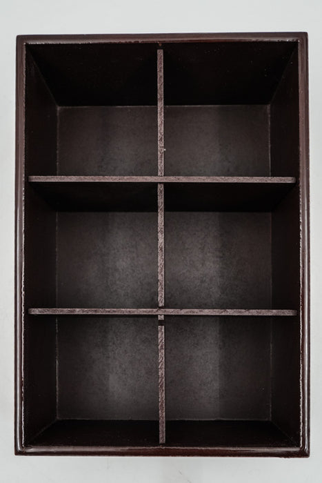 Boîte à sachets de thé en MDF avec impression numérique de prairie fleurie 23,75 x 16,75 x 8,75 cm