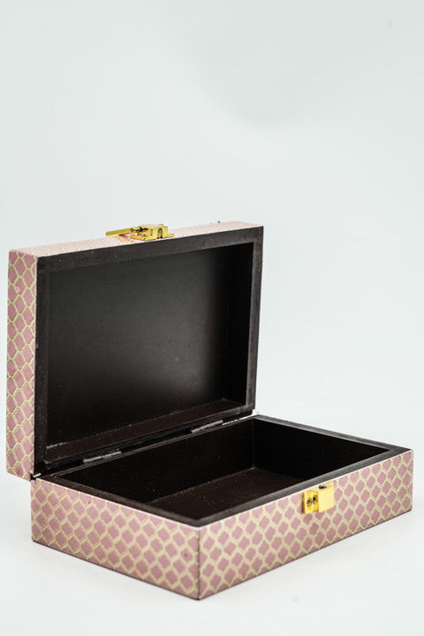 Coffret à bijoux en MDF avec serrure et impression numérique mandala 15x10x5 cm