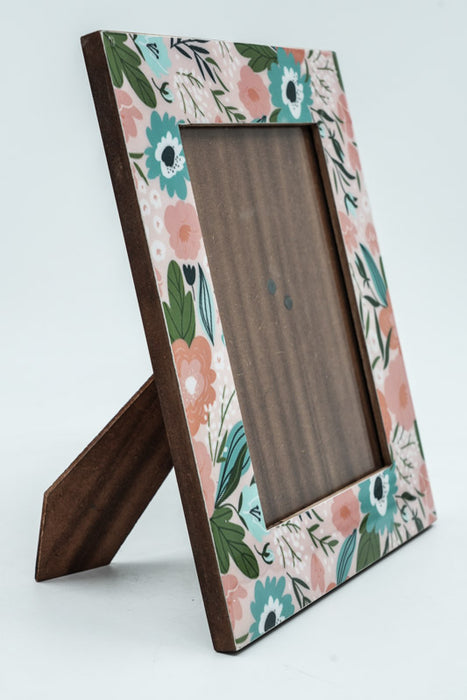 Picture frame MDF with digital flower meadow print 25x20 cm