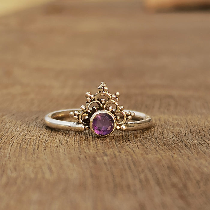 Bague argent améthyste