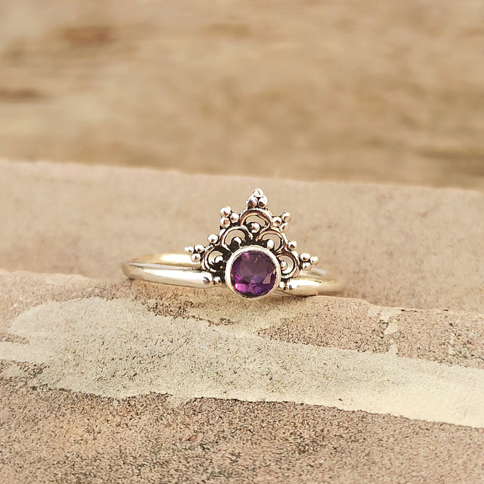 Bague argent améthyste