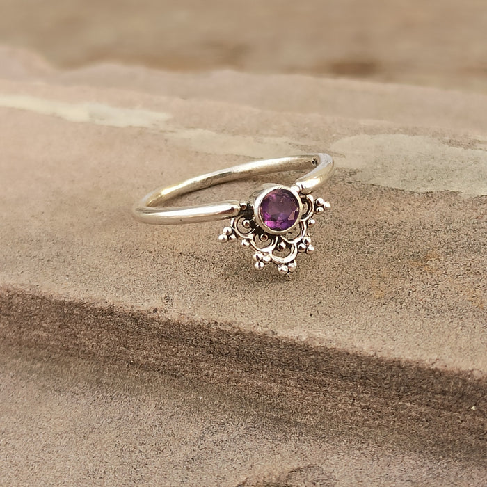 Bague argent améthyste