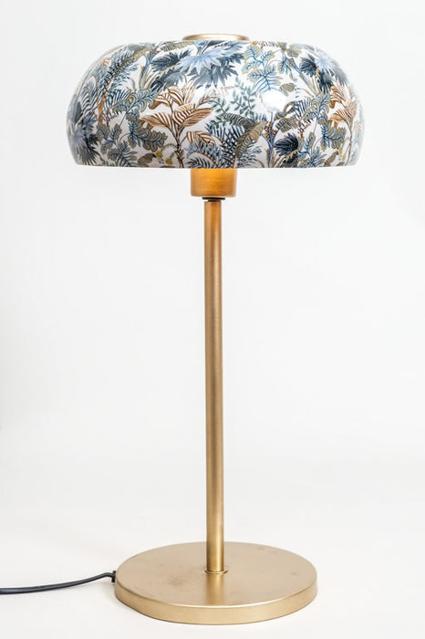 Tischlampe emailliert Blätterwald 26x48 cm