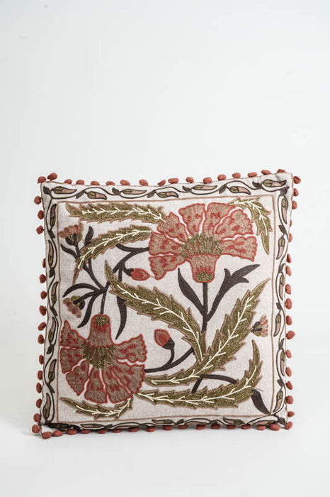 Zierkissen Baumwolle Blumen 40x40cm