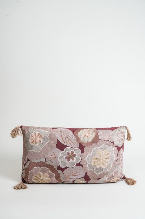 Zierkissen Baumwolle Blumenmuster 35x60cm