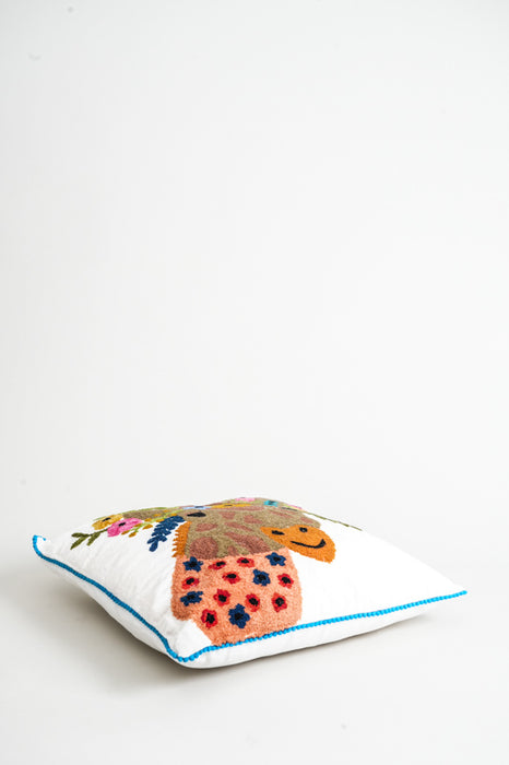 Coussin décoratif coton girafe 45x45cm