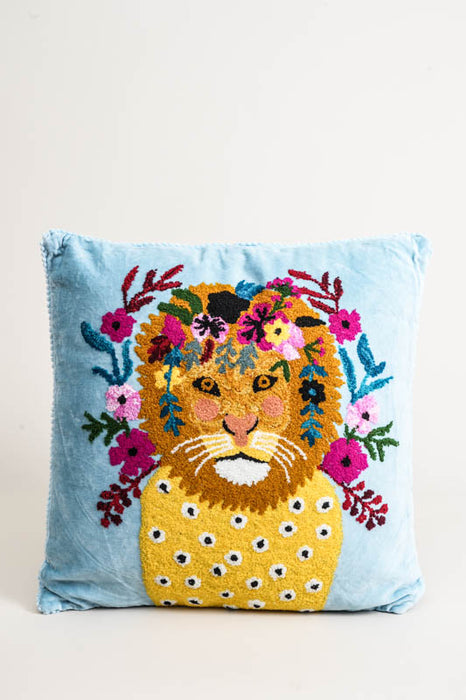 Zierkissen Baumwolle Löwe 45x45cm