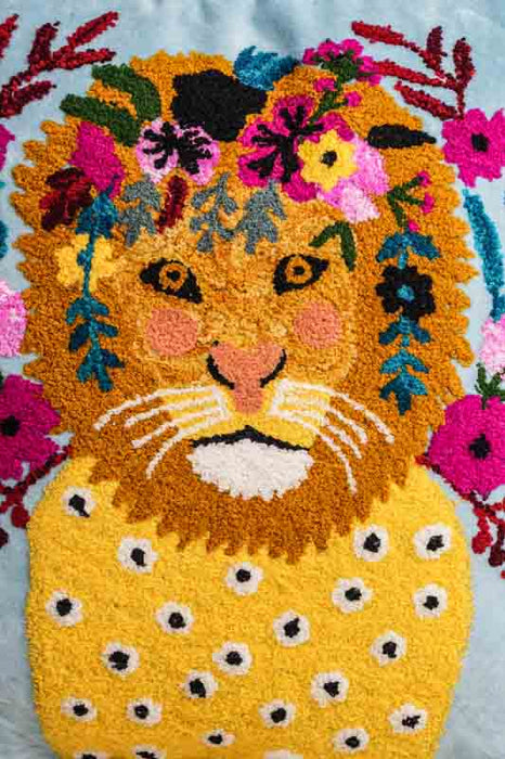 Zierkissen Baumwolle Löwe 45x45cm