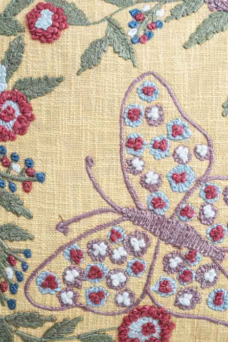 Coussin décoratif coton papillon 45x45cm