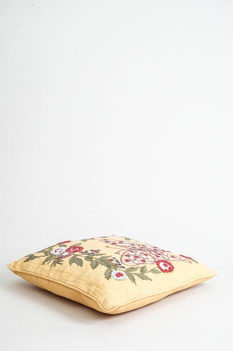 Coussin décoratif coton papillon 45x45cm