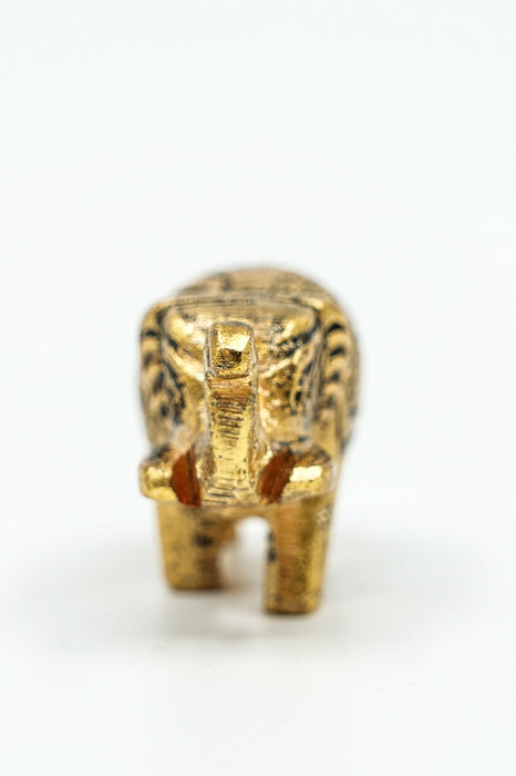 Decorative elephant, aluminum, gold-colored, small, 5.5x2.5 cm