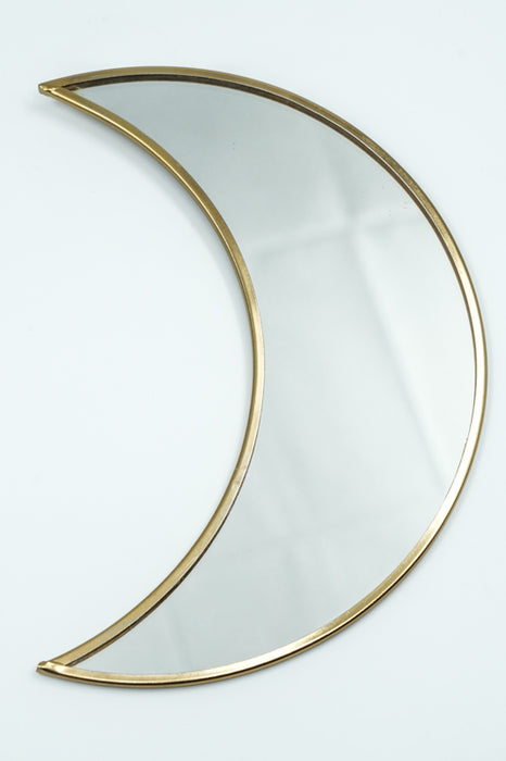 Brass crescent mirror, small, 20x7cm