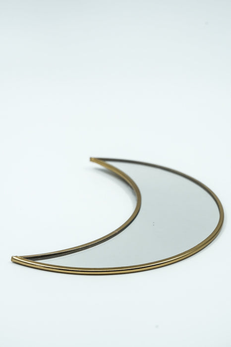 Brass crescent mirror, small, 20x7cm