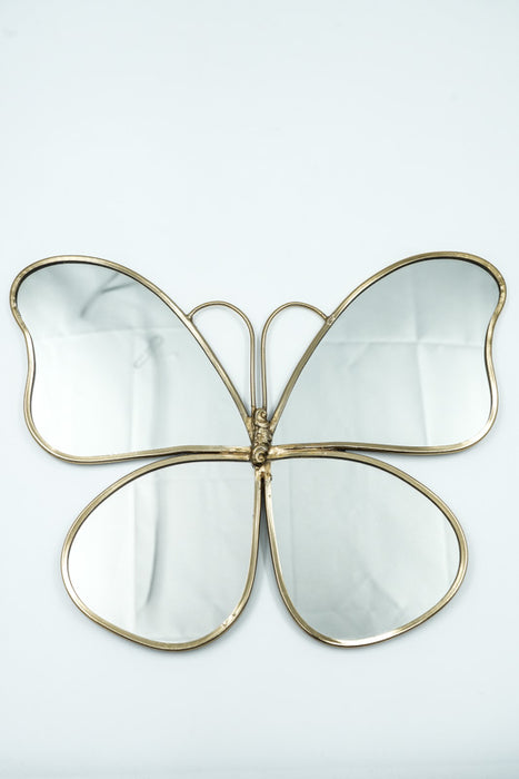 Miroir papillon en laiton 29,5 x 22,5 cm