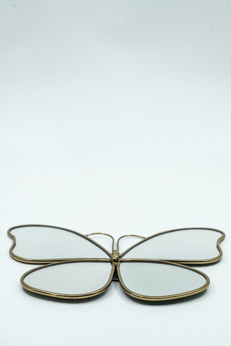 Miroir papillon en laiton 29,5 x 22,5 cm