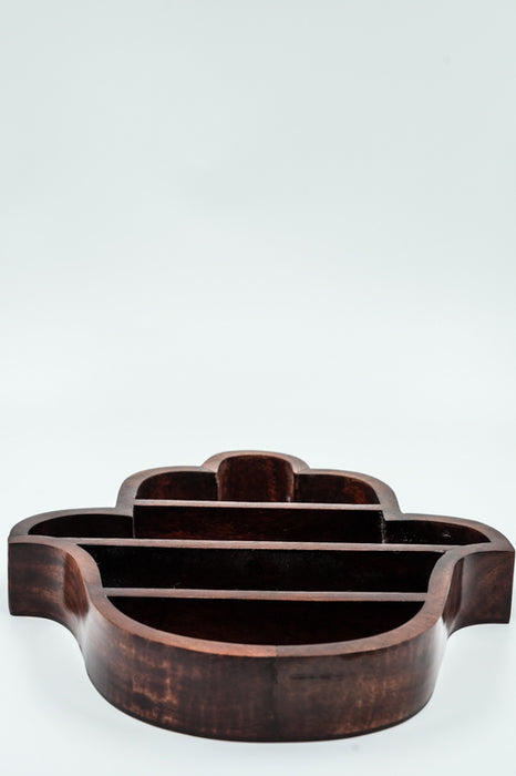 Decorative shelf mango wood Hamsa hand 30x20cm