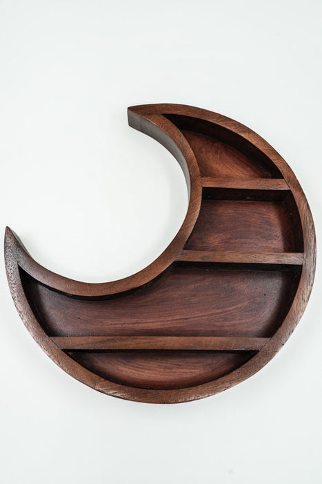 Dekoregal Mangoholz Halbmond  30cm