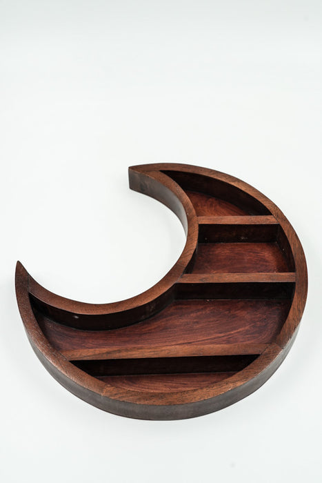 Dekoregal Mangoholz Halbmond  30cm