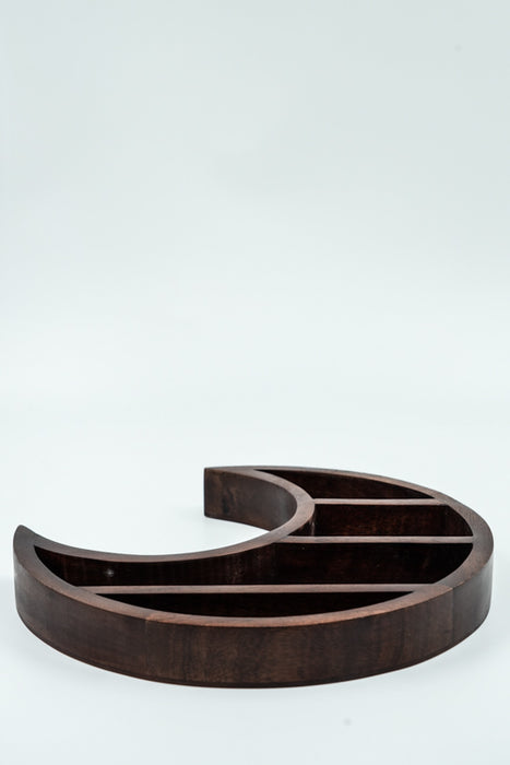 Dekoregal Mangoholz Halbmond  30cm