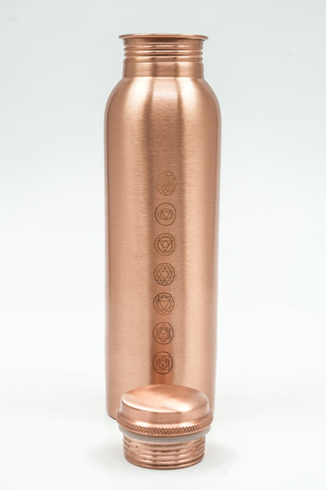 Flacon en cuivre mat, 7 Chakras, 950 ml
