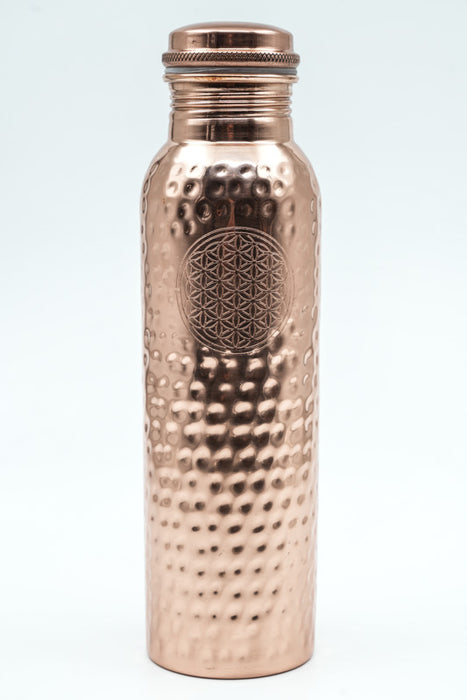 Flacon en cuivre martelé Fleur de Vie 950 ml