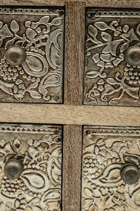 Decorative chest of drawers mango wood 4 drawers 14.5x12x15cm