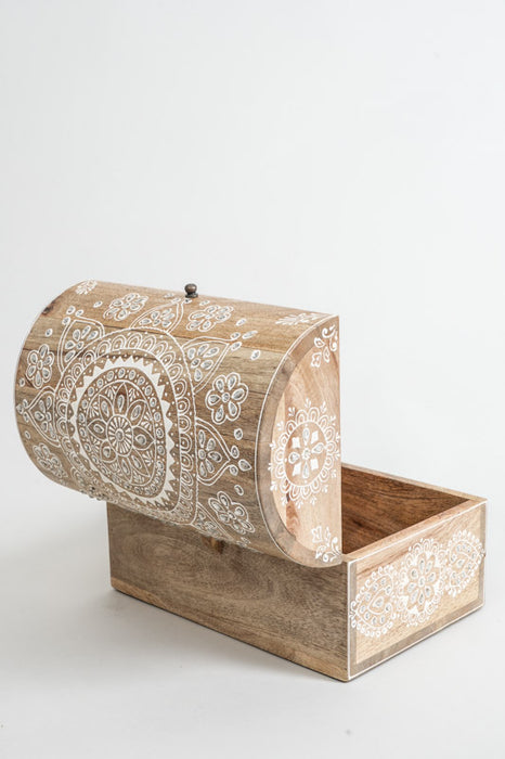 Treasure chest painted mango wood 30x20x18.75cm