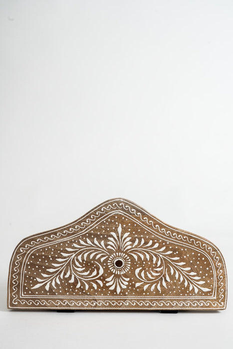 Wanddekoration Elephantenkopf Mangoholz bemalt 37.5x18.75x37.5cm