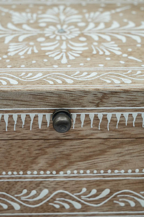 Holzbox Mangoholz bemalt 25x15x10cm