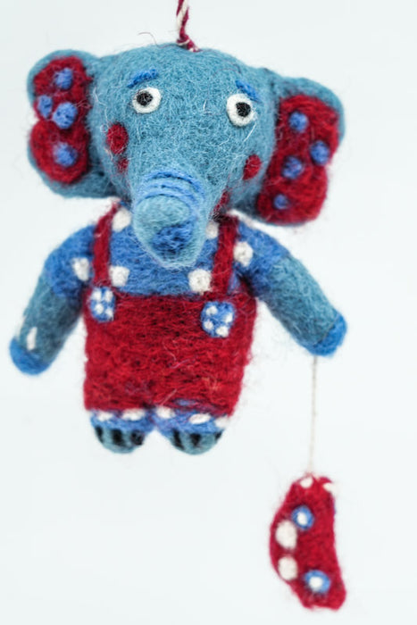 Weihnachtshänger Filz Elefant 8.5 cm
