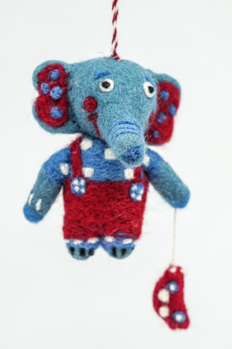 Weihnachtshänger Filz Elefant 8.5 cm