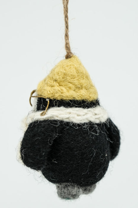 Weihnachtshänger Filz Pinguin mit Brille 9 cm