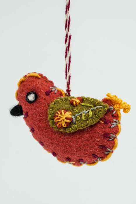 Weihnachtshänger Filz Vogel 8.5 cm